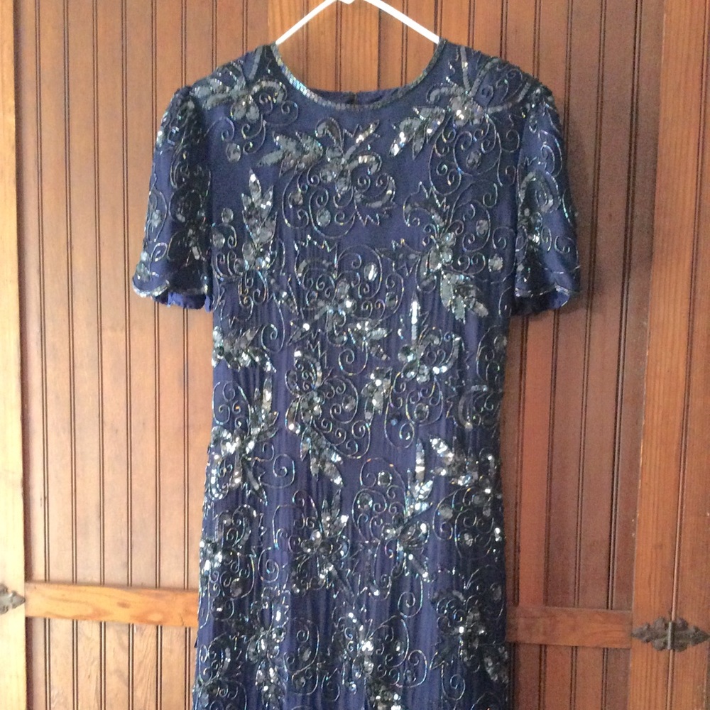 Beautiful blue beaded dress